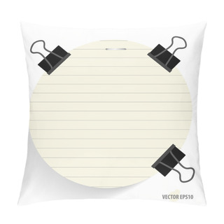 Personality  Note Papers, Ready For Your Message. Vector Illustration. Pillow Covers