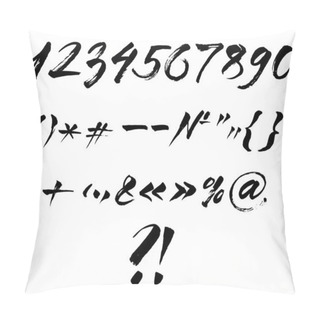Personality  Typographic Characters And Symbols. Calligraphy Brush Pillow Covers