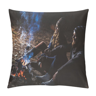 Personality  Couple Of Hikers Fried Marmalade Pillow Covers