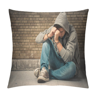 Personality  Arrested Teenager With Handcuffs Pillow Covers