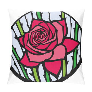 Personality  Stained-glass Rose. Pillow Covers