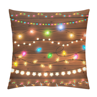 Personality  Glowing Christmas Lights Pillow Covers