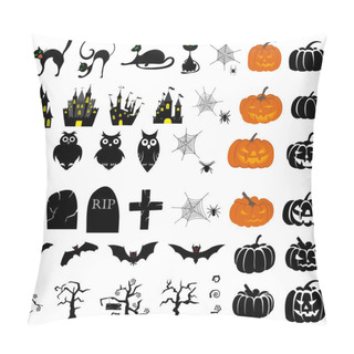 Personality  Halloween Icon Set Pillow Covers