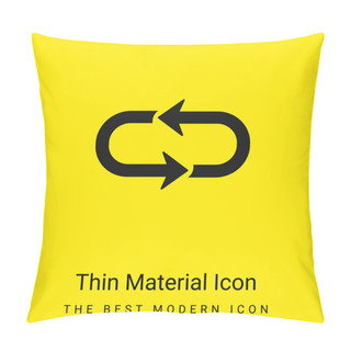 Personality  Arrow Loop Minimal Bright Yellow Material Icon Pillow Covers