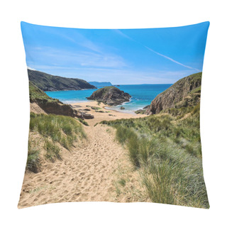 Personality  The Murder Hole Beach, Officially Called Boyeeghether Bay In County Donegal, Ireland. Pillow Covers