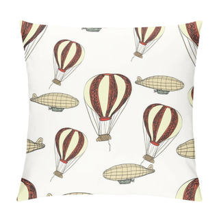 Personality  Retro Seamless Travel Pattern Of Balloons Pillow Covers