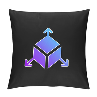 Personality  3d Blue Gradient Vector Icon Pillow Covers