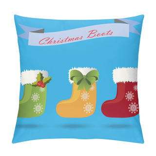 Personality  Christmas Sock Or Boot Pillow Covers