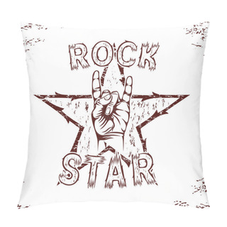 Personality  Rock Star Background. Pillow Covers