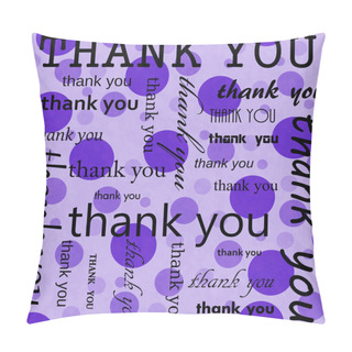 Personality  Thank You Design With Purple Polka Dot Tile Pattern Repeat Background That Is Seamless And Repeats Pillow Covers