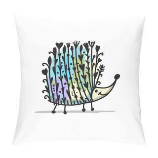 Personality  Floral Hedgehog, Logo Set For Your Design Pillow Covers