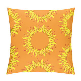 Personality  Retro  Seamless Pattern With Suns. Retro Seamless Patterns Set. Pillow Covers
