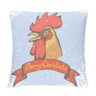 Personality   Rooster Head And Snow Pillow Covers