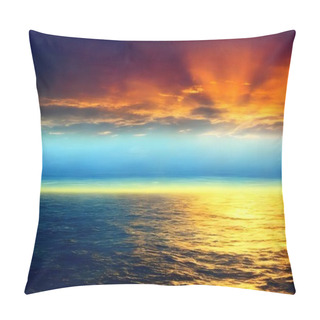 Personality  Beautiful Sunrise Over The Sea Pillow Covers