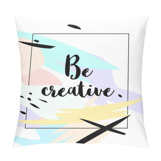 Personality  Artistic Poster With Pastel Shapes Pillow Covers