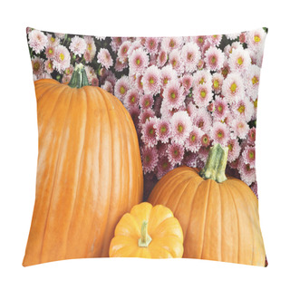 Personality  Pumpkins And Chyrsanthemums Pillow Covers