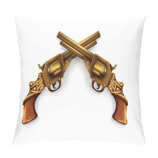 Personality  Vector Crossed Revolvers Pillow Covers