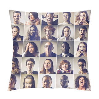 Personality  Composition Of Expressing Different Feelings Pillow Covers