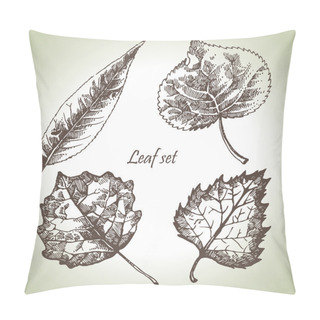 Personality  Hand Drawn Leaf Set Pillow Covers
