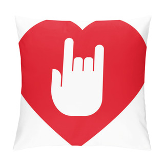 Personality  Love Rock Icon Pillow Covers