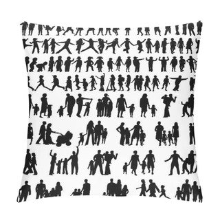 Personality  Collection Of Family Silhouettes Pillow Covers