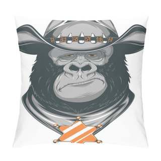 Personality  Gorilla - Cowboy Pillow Covers