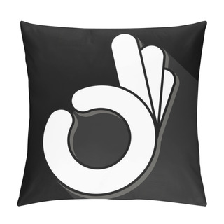 Personality  Abstract  OK Okay Hand Symbol Pillow Covers