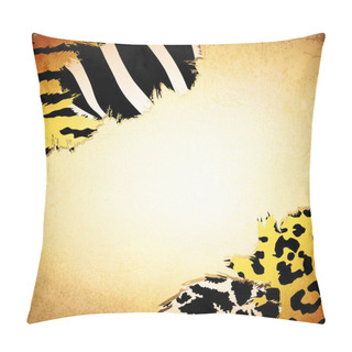 Personality  Vintage Background With Some Animal Prints Pillow Covers