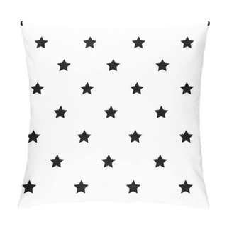 Personality  Star Seamless Pattern. White And Black Background. Abstract Geometric Shape Texture. Design Template For Wallpapers, Wrapping, Textile. Vector Illustration Pillow Covers