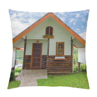 Personality  Wooden House In Resort Pillow Covers
