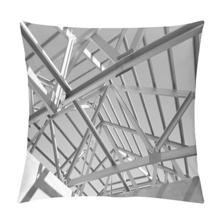 Personality  Steel Roof Black And White. Pillow Covers