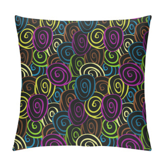 Personality  Vector Seamless Pattern With Funky Circles Pillow Covers