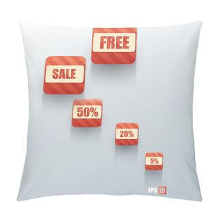 Personality  Shopping Concept. Vector Illustration.  Pillow Covers