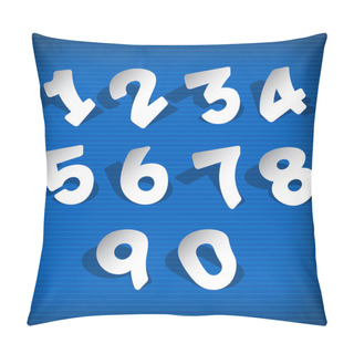 Personality  Vector Set Of Number Pillow Covers