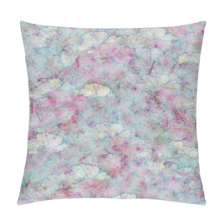Personality  Winter Fluffy Blue Flower Print Background Pillow Covers