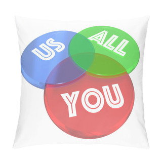 Personality  You Us All Common Interest Shared Benefits Venn Diagram  Pillow Covers