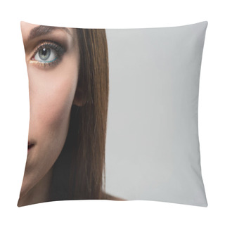 Personality  Woman With Stylish Makeup Pillow Covers