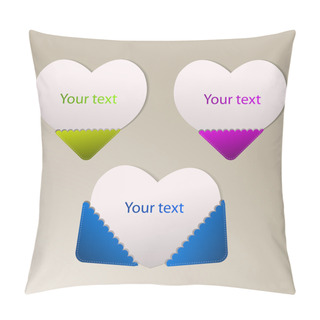 Personality  Vector Paper Heats With Your Text Pillow Covers