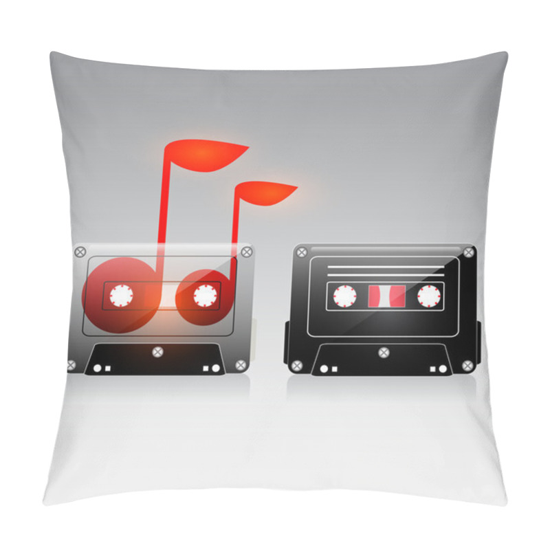 Personality  Vintage analogue music recordable cassette. pillow covers