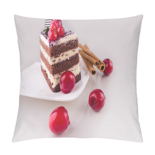 Personality  Delicious Fresh Baked Cream Cherry Cake Pillow Covers