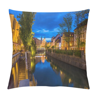 Personality  View On The Franciscan Church Of The Annunciation By Night. Pillow Covers