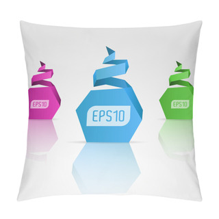 Personality  Abstract Origami Speech Bubbles. Vector Illustration. Pillow Covers