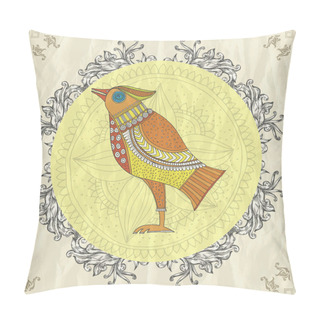 Personality  Retro Style Card With Bird Pillow Covers