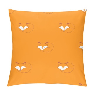Personality  Seamless Pattern With Foxes And Hearts  Pillow Covers
