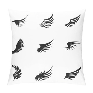 Personality  Feather Wings Icons Set, Simple Style Pillow Covers