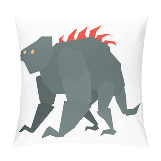 Personality  Aliens Monster Vector Illustration. Pillow Covers