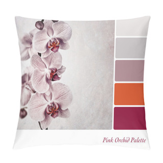 Personality  Pink Orchid Flowers Palette Pillow Covers