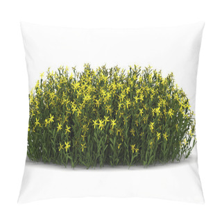 Personality  Broom Flowers Isolated On White Background Pillow Covers