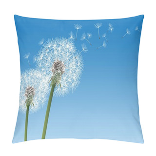 Personality  Vector Dandelion On A Wind Loses The Integrity Pillow Covers