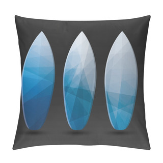 Personality  Vector Surfboards Design With Abstract Colorful Pattern Pillow Covers